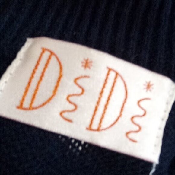 Unique Black Mock Neck Knit Sweater with Pom Poms Fits Size Small - Picture 4 of 4